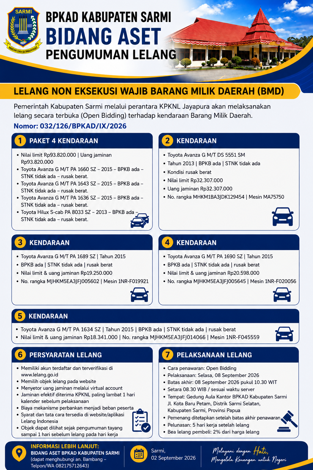 BIDANG ASET - LELANG KENDARAAN